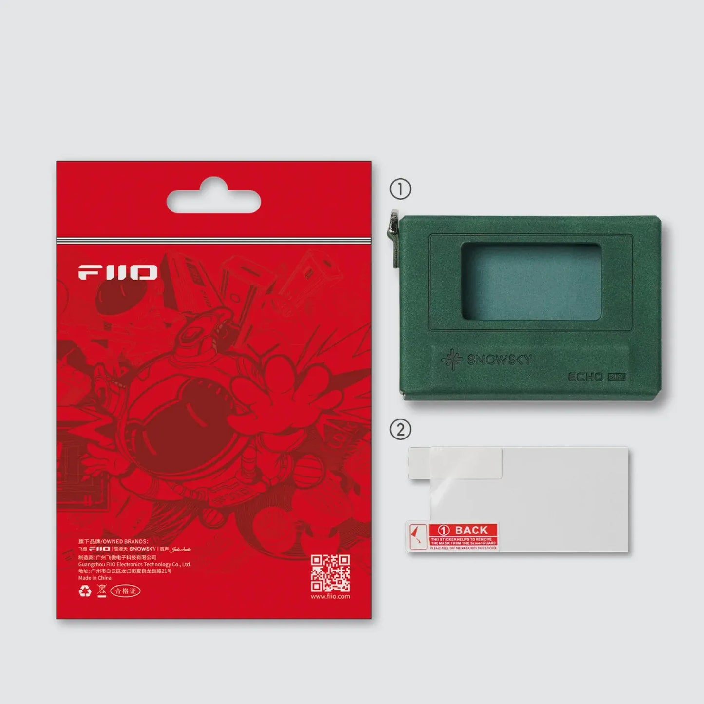 Protege tu Echo Mini con el FiiO SK-Echo-Mini: case retro con cierre magnético, hebilla y acabado PU (negro/rojo) o suede bicolor (verde). Incluye protector.