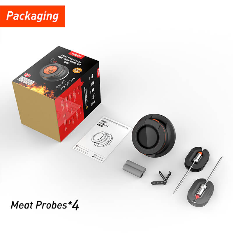 AT-02 – Termómetro digital para parrilla con conexión Bluetooth y monitoreo de temperatura en tiempo real