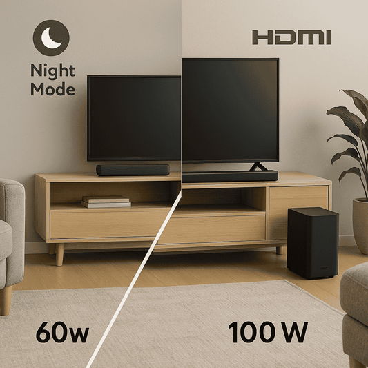 ¿Barra de sonido de 60W o 100W? Cómo elegir sin equivocarte (Perú 2025)