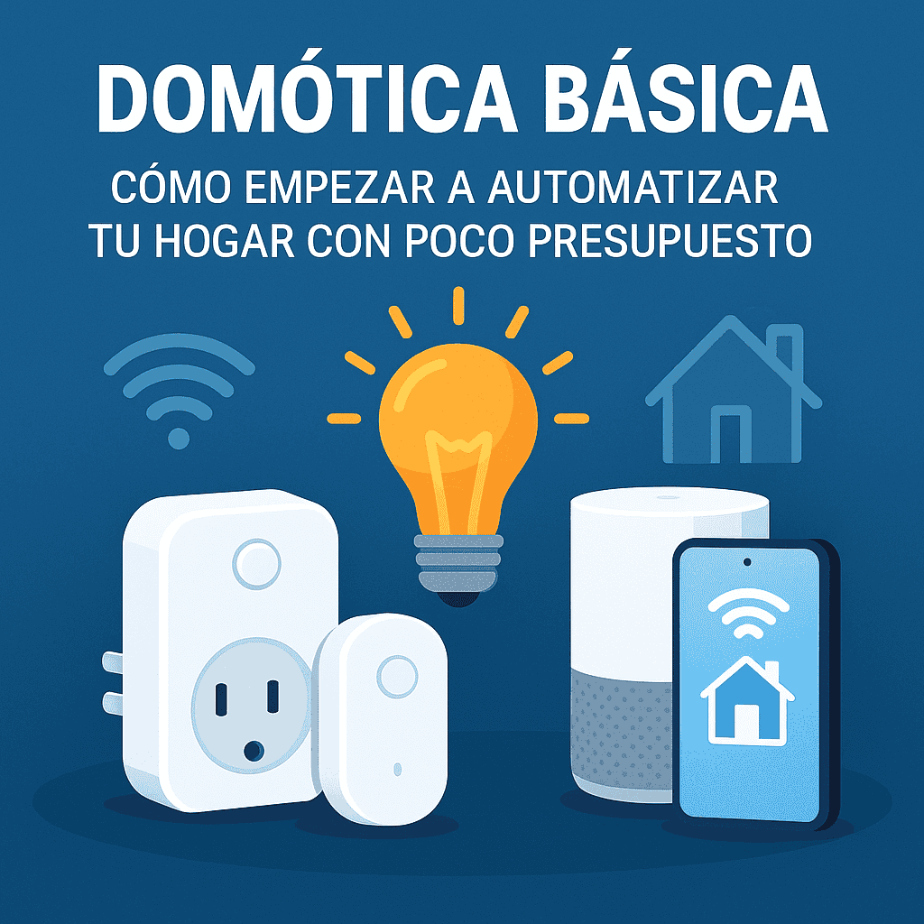 Descubre cómo empezar con la domótica en casa sin gastar mucho. Usa enchufes inteligentes, sensores y bombillas con control desde el celular.