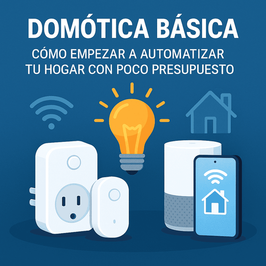 Descubre cómo empezar con la domótica en casa sin gastar mucho. Usa enchufes inteligentes, sensores y bombillas con control desde el celular.