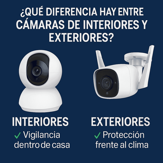 Aprende por qué es importante elegir entre una cámara interior o exterior según el uso. Protege tu hogar de forma inteligente.