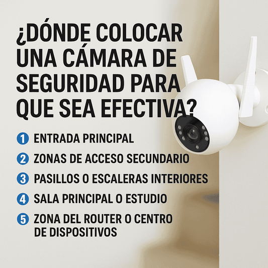 Aprende dónde colocar tus cámaras de seguridad para proteger tu hogar de forma efectiva. Altura, ángulos y puntos clave.
