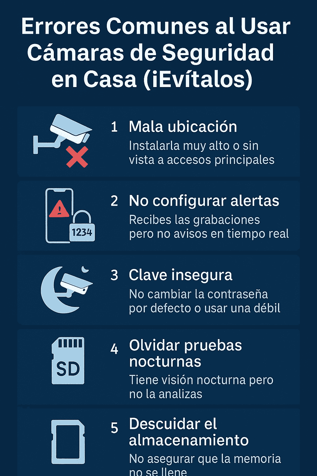 Aprende a evitar los errores más comunes al instalar y configurar tu cámara de seguridad en casa.