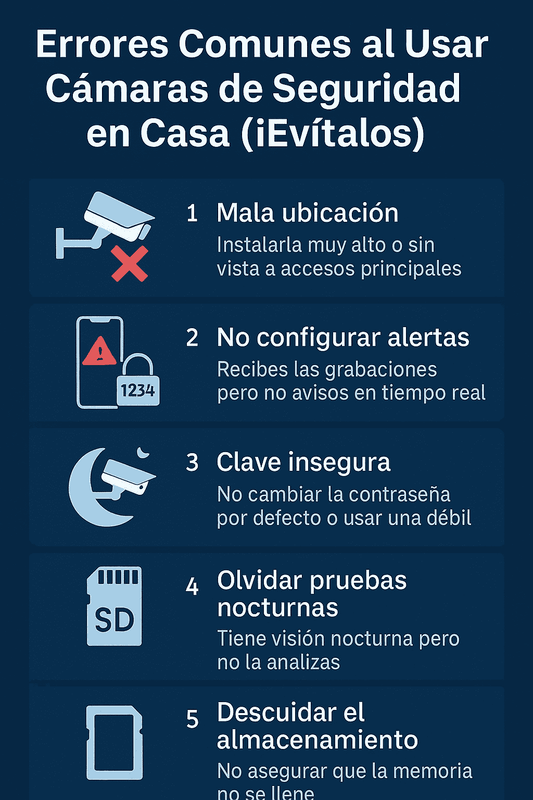 Aprende a evitar los errores más comunes al instalar y configurar tu cámara de seguridad en casa.