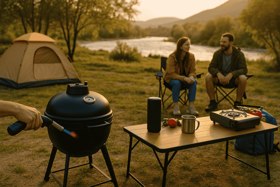 Fin de semana de camping con tecnología: kamado, cocina a gas y parlante Bluetooth desde Lima