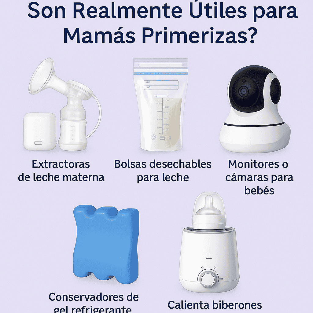 Descubre los gadgets tecnológicos más útiles para mamás primerizas. Extractoras, bolsas, cámaras para bebés y más.