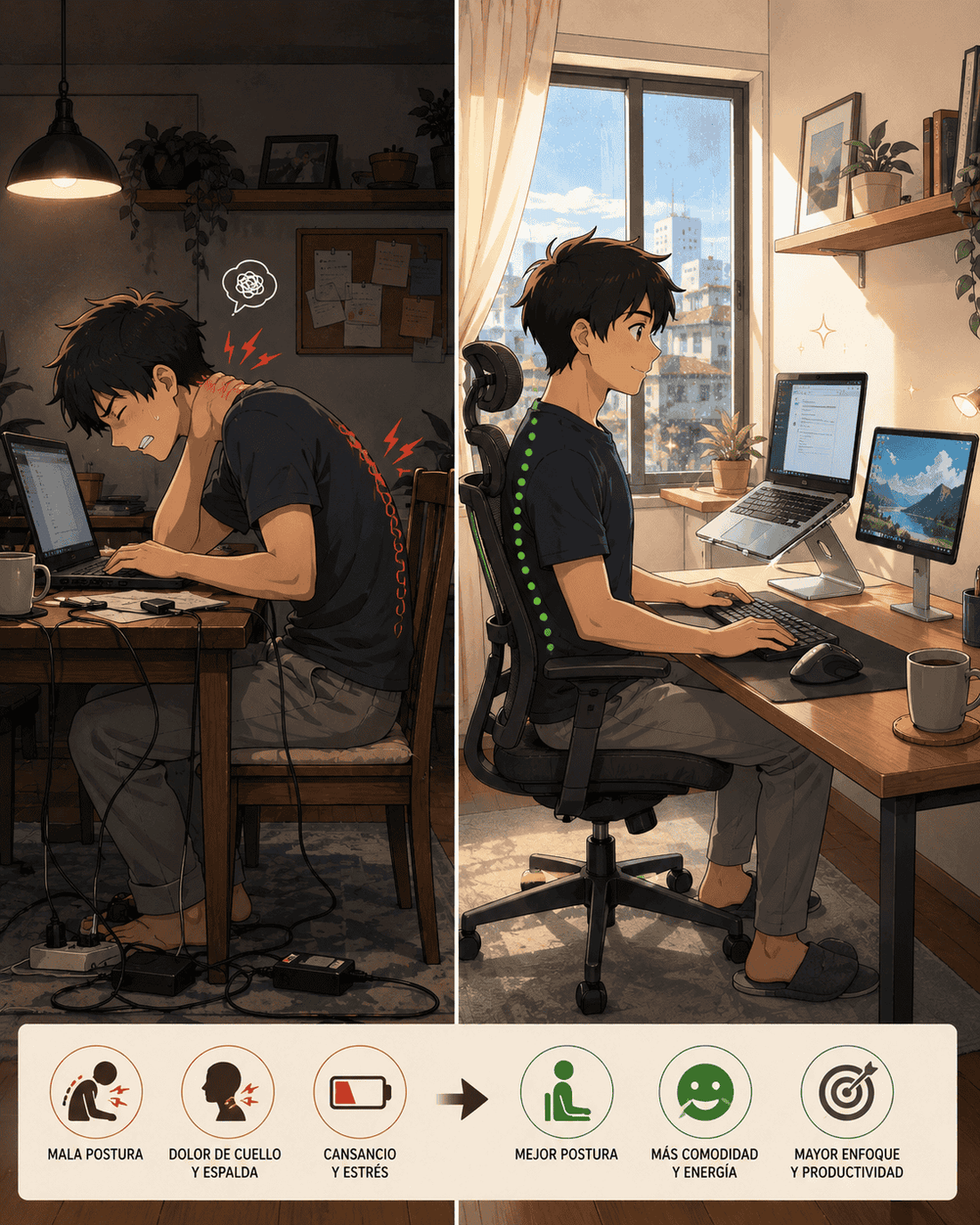 Home office sin dolor de espalda: gadgets que realmente ayudan