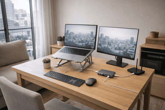 Caso real en Perú: “kit de telechamba” para depa pequeño (hub USB-C + soporte + mouse/teclado)