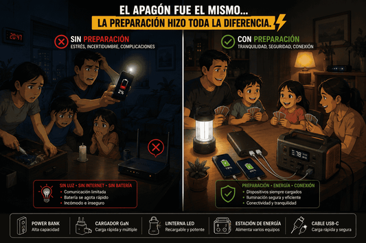 Apagón digital: El kit tecnológico que salvará tu próximo corte de luz