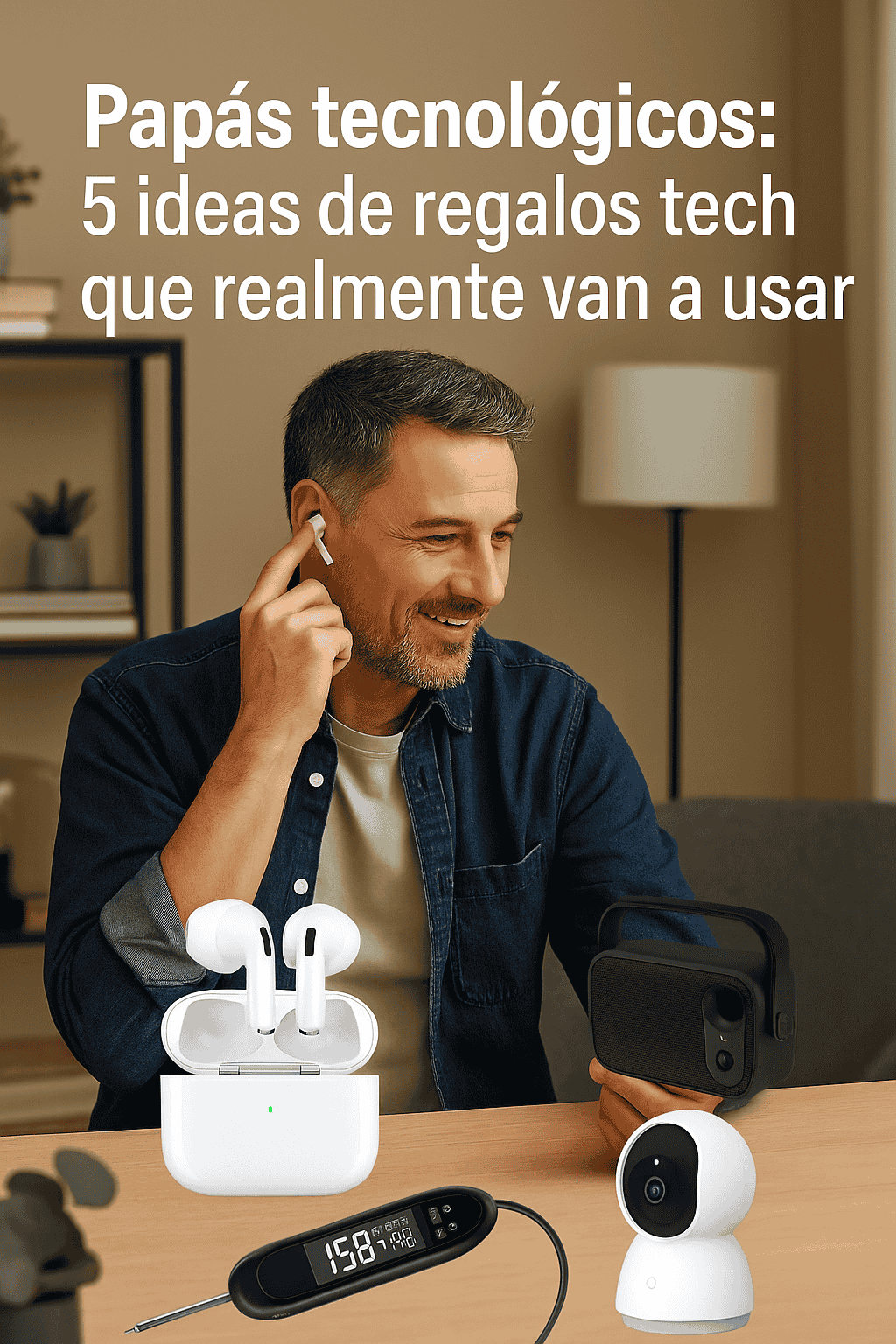Sorprende este año con regalos tecnológicos que los papás sí van a usar. Auriculares, parlantes, gadgets útiles y más ideas para todos los gustos.