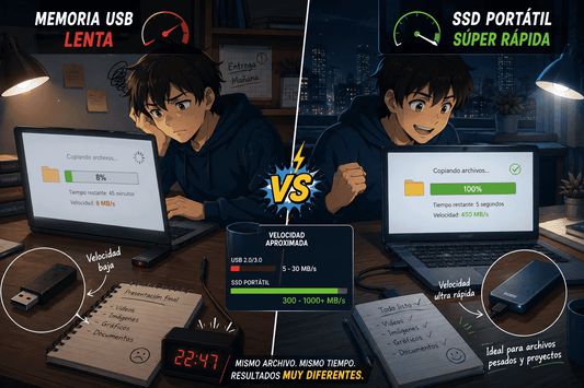 SSD portátil vs memoria USB: cuál conviene realmente para trabajo, estudios y viajes en 2026