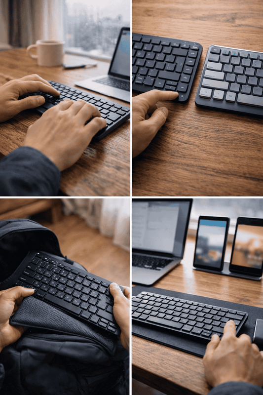 Teclado para estudiar y telechamba: mecánico silencioso vs slim vs Bluetooth multipoint (Perú)