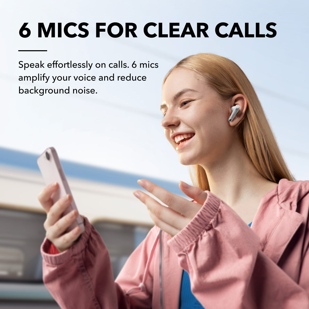 Muévete sin límites con los Audífonos Deportivos EW-A449BW. Bluetooth, cancelación de ruido ENC y diseño Ear-Hook para ajuste seguro. ¡Compra ya