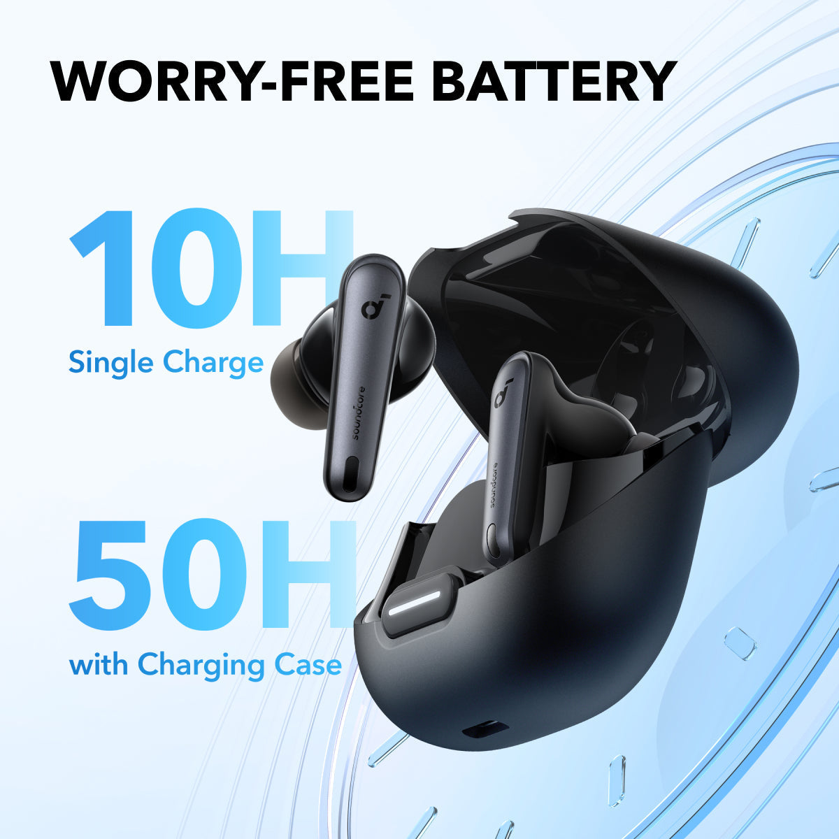 Muévete sin límites con los Audífonos Deportivos EW-A449BW. Bluetooth, cancelación de ruido ENC y diseño Ear-Hook para ajuste seguro. ¡Compra ya