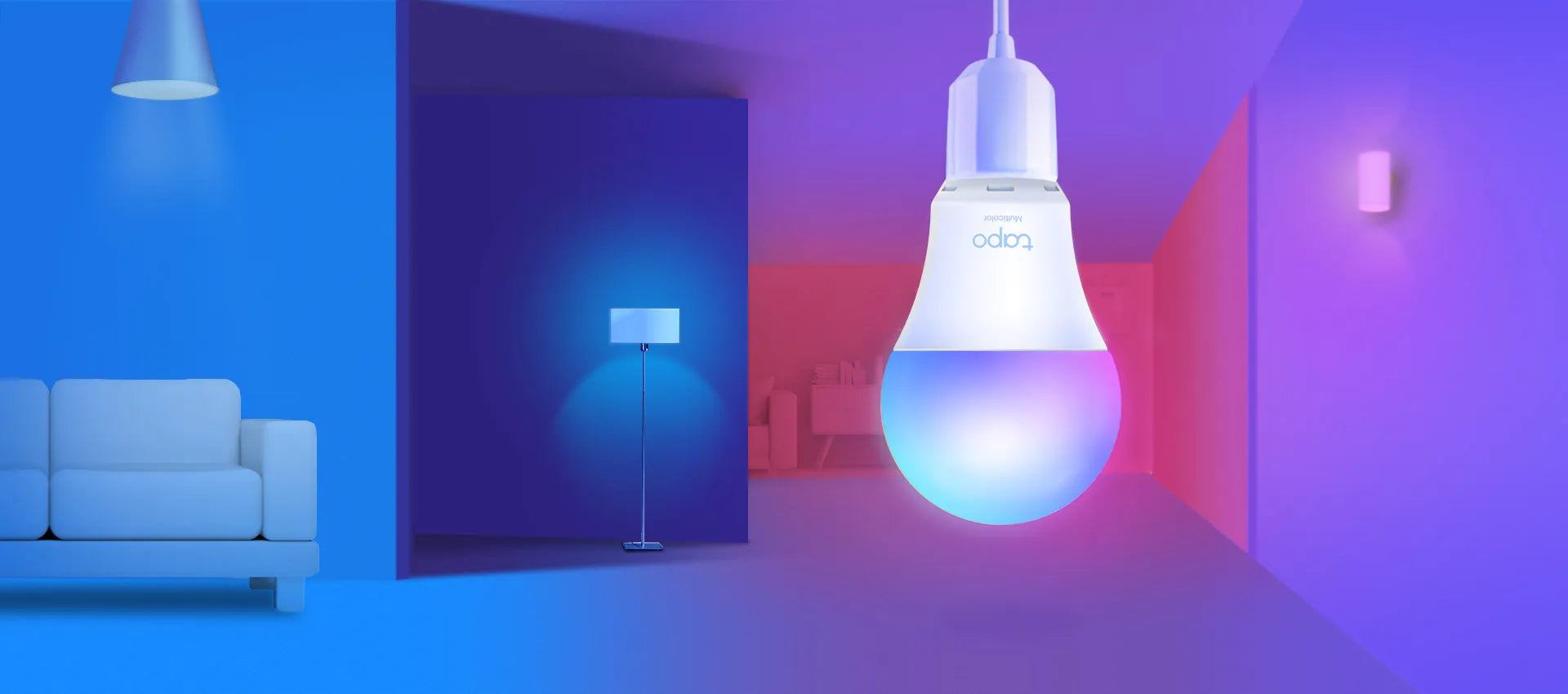 Bombilla Tapo L530E: multicolor, regulable, sin Hub. Control por app y voz, modos inteligentes y memoria. ¡Ilumina tu hogar de forma inteligente!