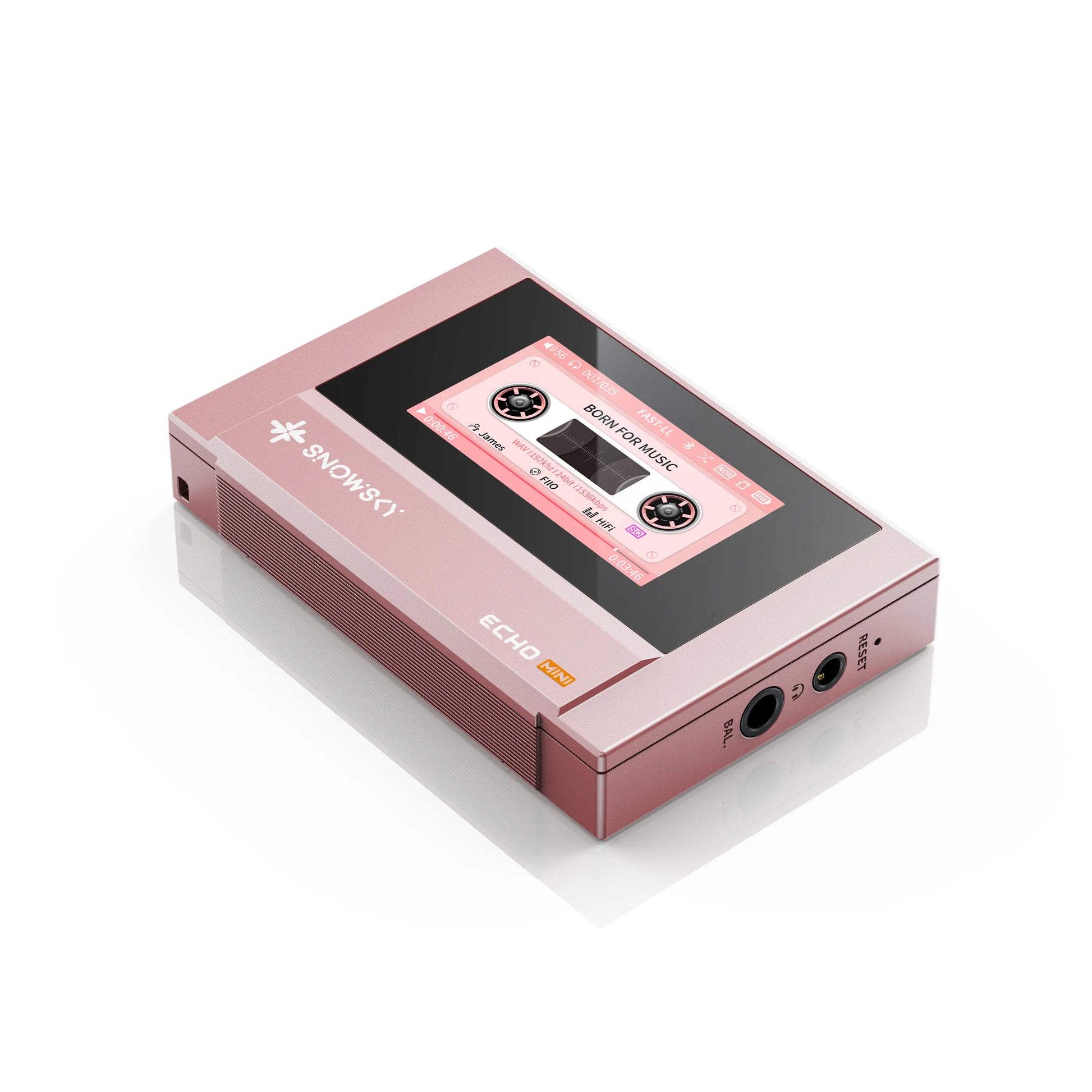 MP3 Echo MINI con 8GB, Bluetooth 5.3, 15 h y pantalla IPS. Expansión microSD hasta 256GB (no incluida). Soporta FLAC/DSD. Compacto y listo para el día a día.