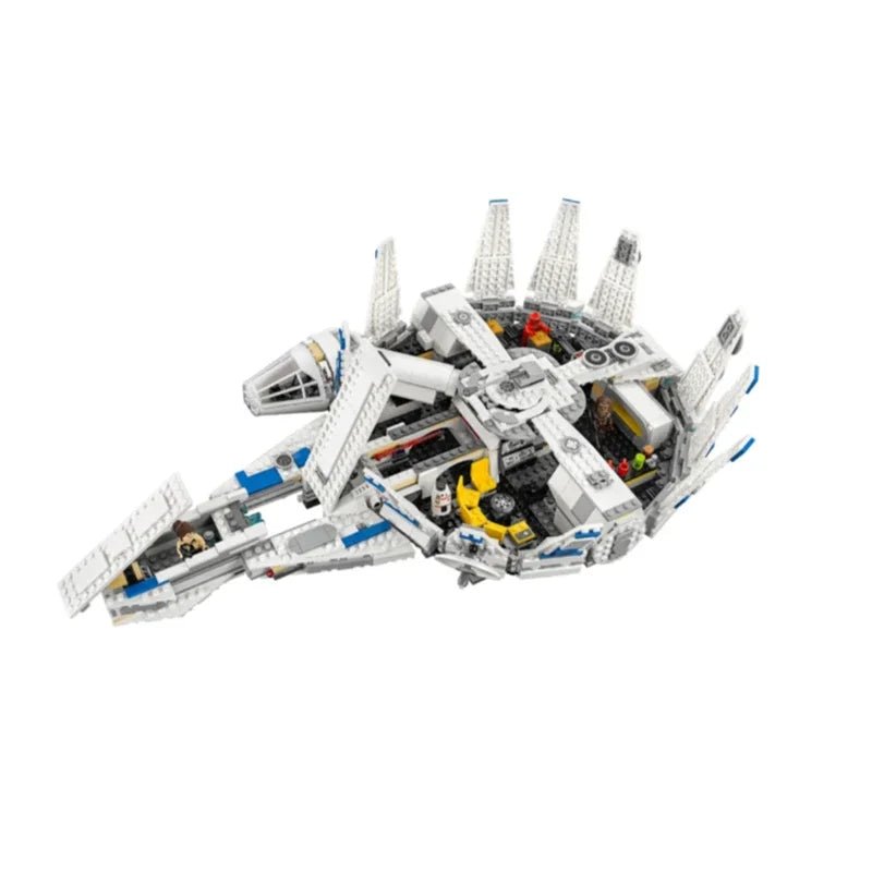 Arma la versión moderna del Halcón Milenario de Star Wars con 1449 piezas tipo LEGO. Diseño renovado, ideal para fans de la saga y coleccionistas de modelos de bloques.