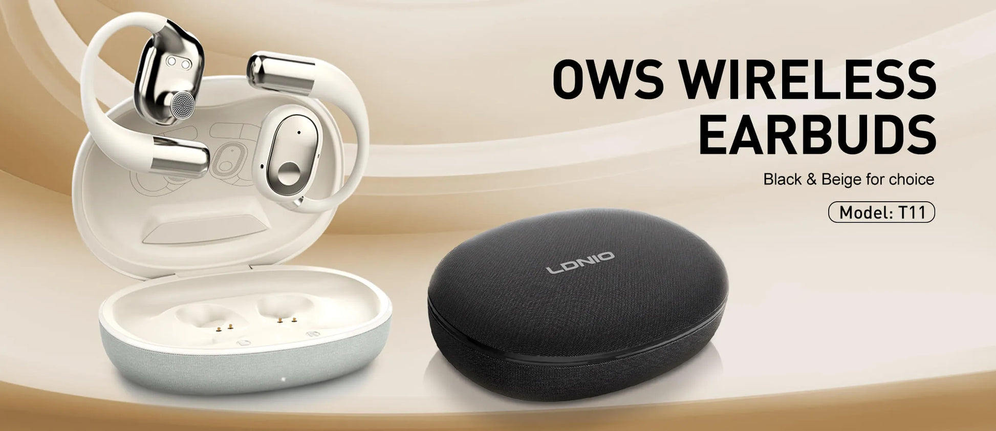 LDNIO T11 con BT 5.4, baja latencia, control táctil, IPX4 y hasta 28 h con estuche (450 mAh). USB-C. Envíos a todo el Perú.