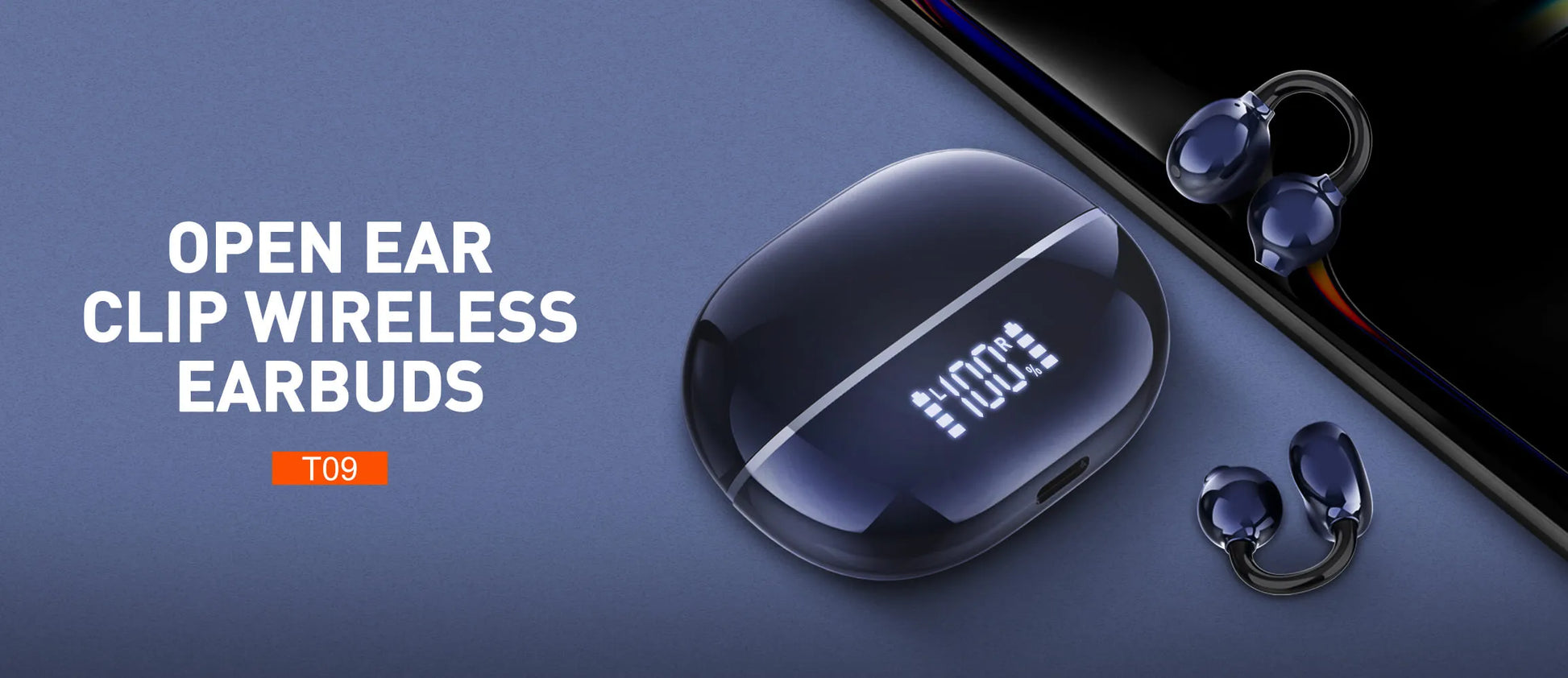 LDNIO T09 con BT 5.4, baja latencia, control táctil y estuche 400 mAh (USB-C). Diseño abierto con clip y reducción de ruido. Envíos a todo el Perú.