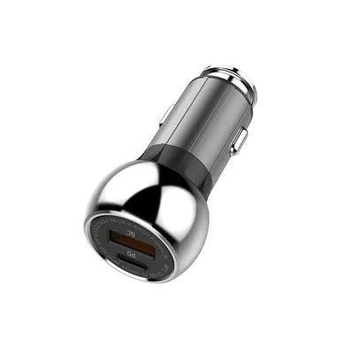 Cargador vehicular LDNIO C1 36W con USB-C PD y USB-A QC3.0, aleación de zinc y 9 protecciones. Compatible 12–24 V. Envíos a todo el Perú.
