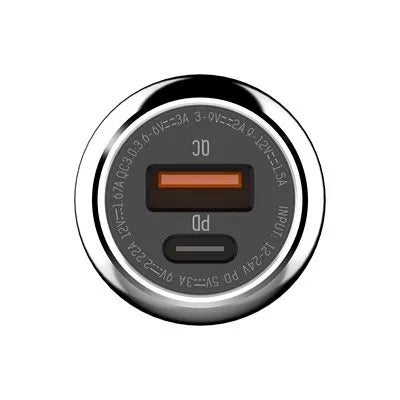 Cargador vehicular LDNIO C1 36W con USB-C PD y USB-A QC3.0, aleación de zinc y 9 protecciones. Compatible 12–24 V. Envíos a todo el Perú.