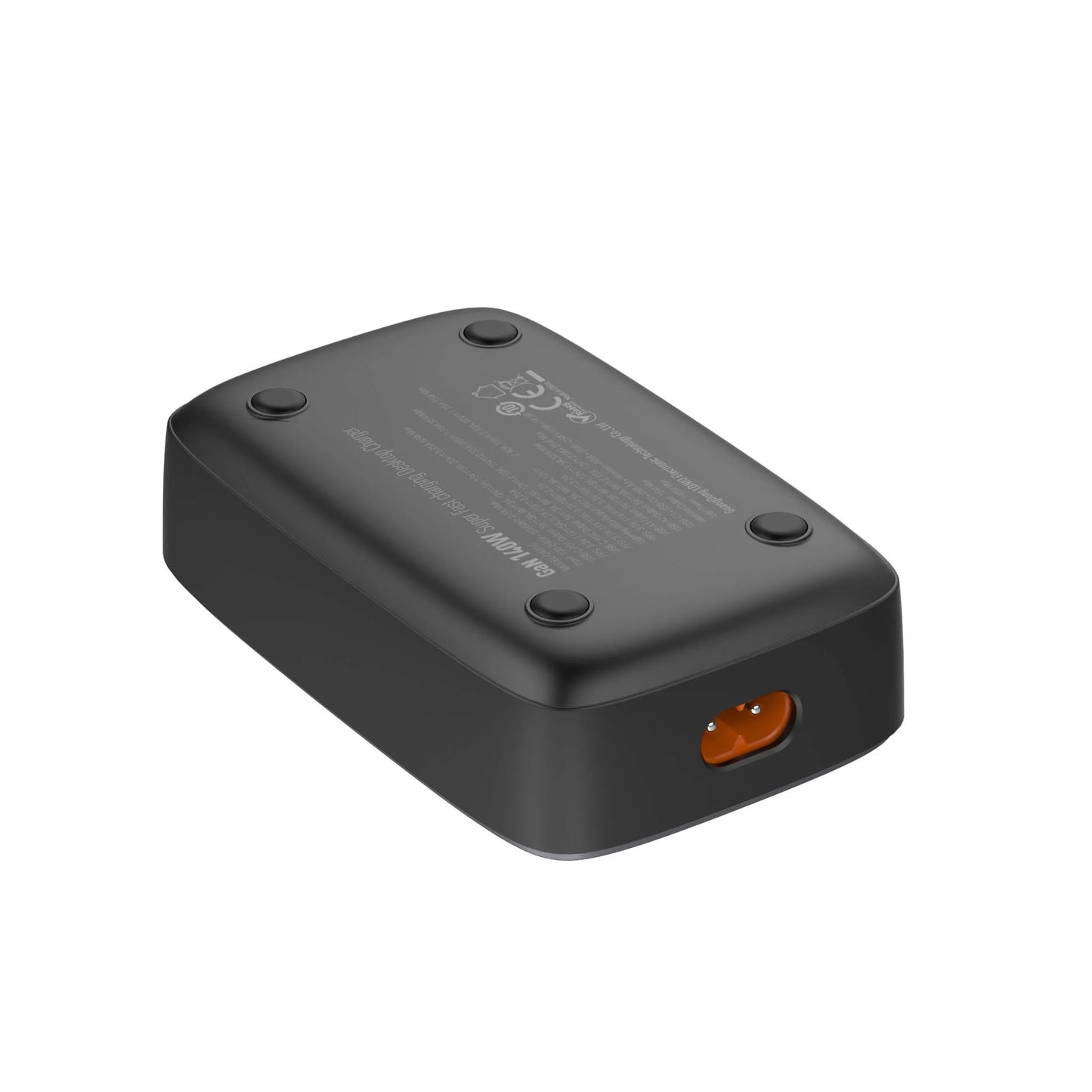 Cargador de escritorio LDNIO Q4010 con GaN 140W, 6 puertos + carga inalámbrica, plugs EU/US/UK y 9 protecciones. Ideal para laptop y móvil.
