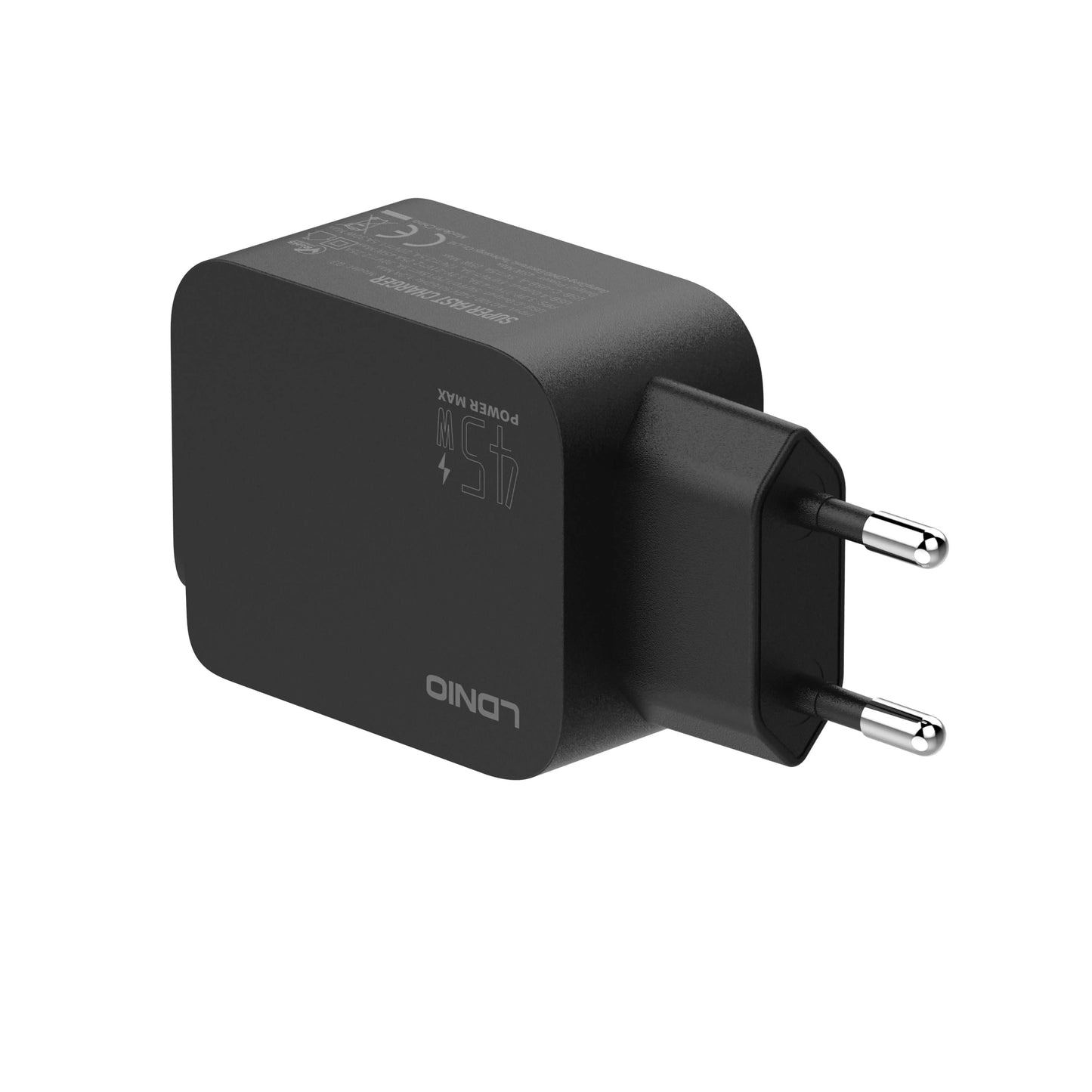 LDNIO Q3 – Cargador súper rápido 45W (USB-C + USB-A)