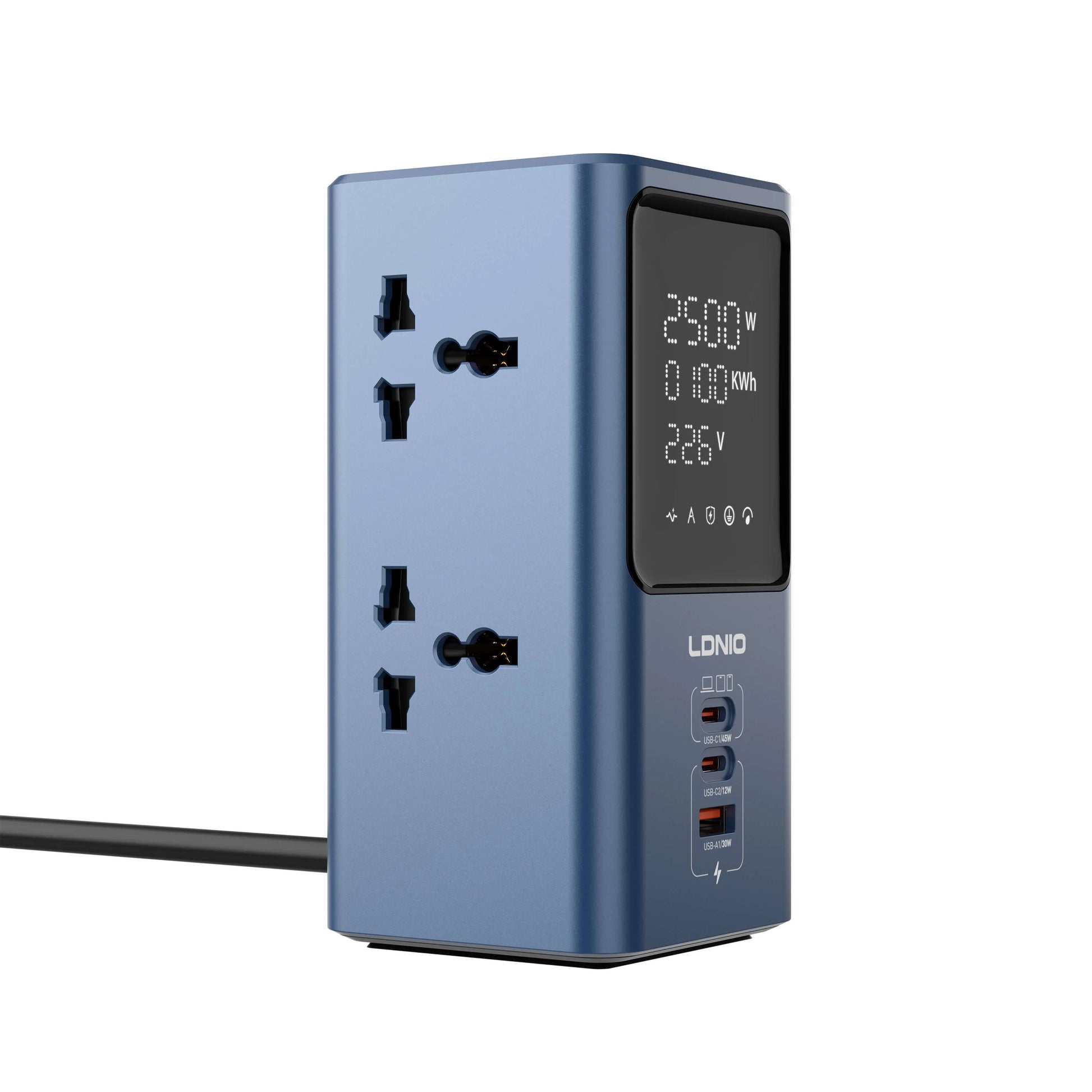 Regleta/Hub LDNIO SC2: hasta 45W, puertos USB-C/USB-A, luz LED, protecciones y diseño compacto. Menos cargadores, menos cables en tu escritorio.