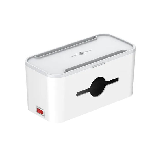 Ordena tu escritorio con la LDNIO SN5311W: regleta con caja organizadora, Qi 15W, USB-C PD 20W y USB-A QC. Cable 2 m, botón maestro y 9 protecciones.