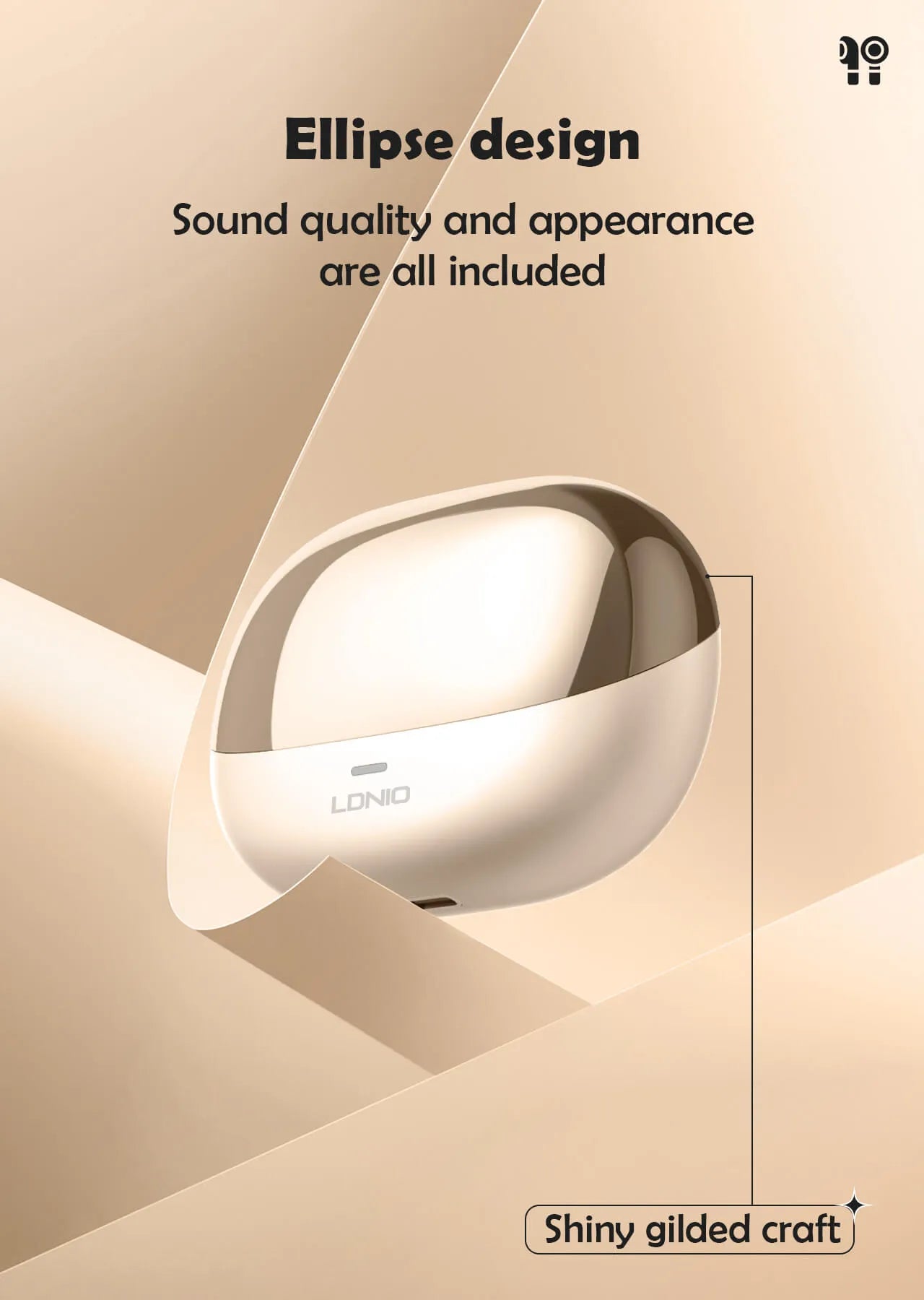 LDNIO 🎧 T06 – Audífonos TWS Bluetooth 5.3, reducción de ruido, hasta 30 h con estuche y USB-C