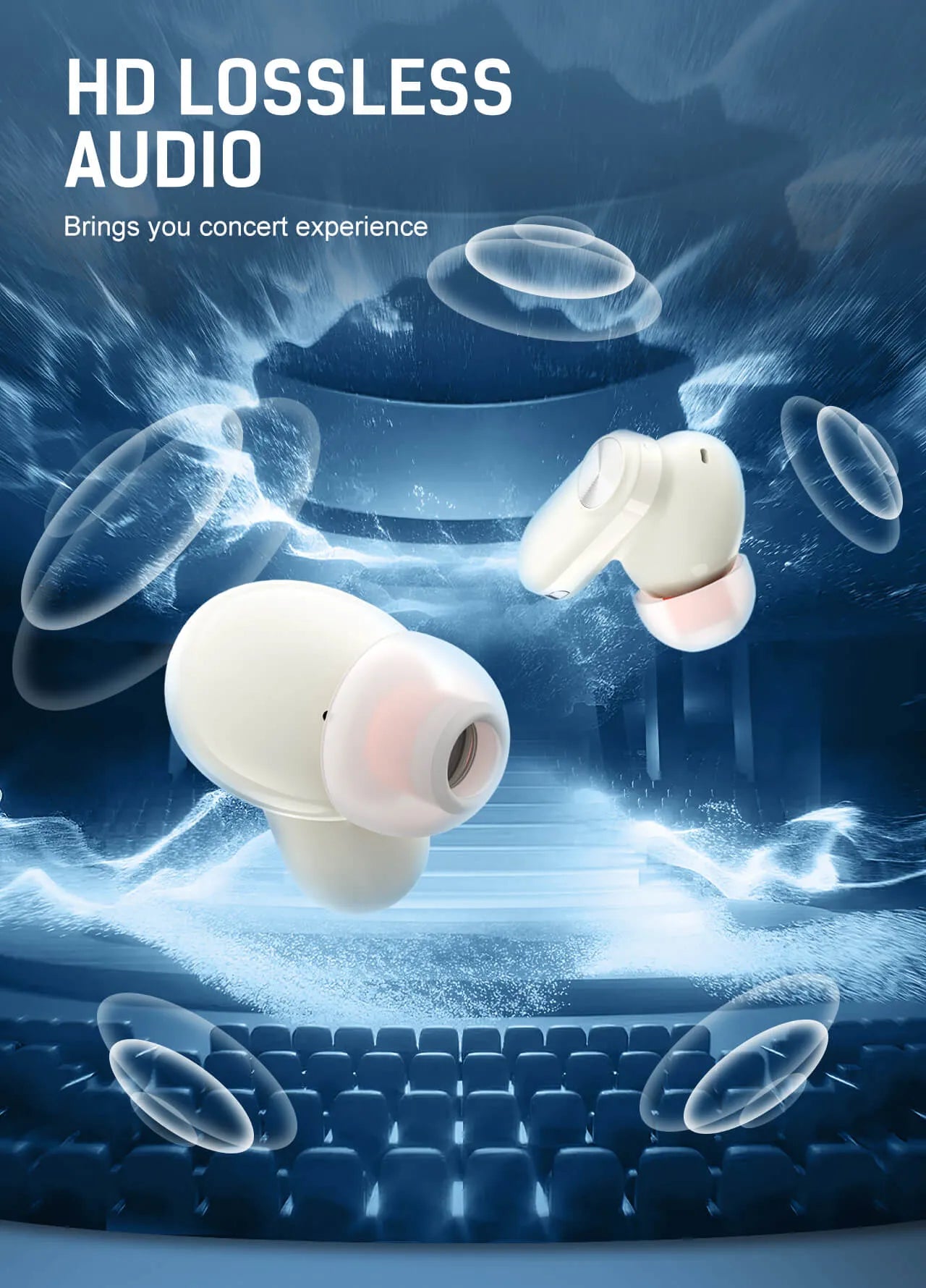 LDNIO 🎧 T13 – Audífonos TWS Bluetooth 5.4, baja latencia, hasta 20 h con estuche y USB-C