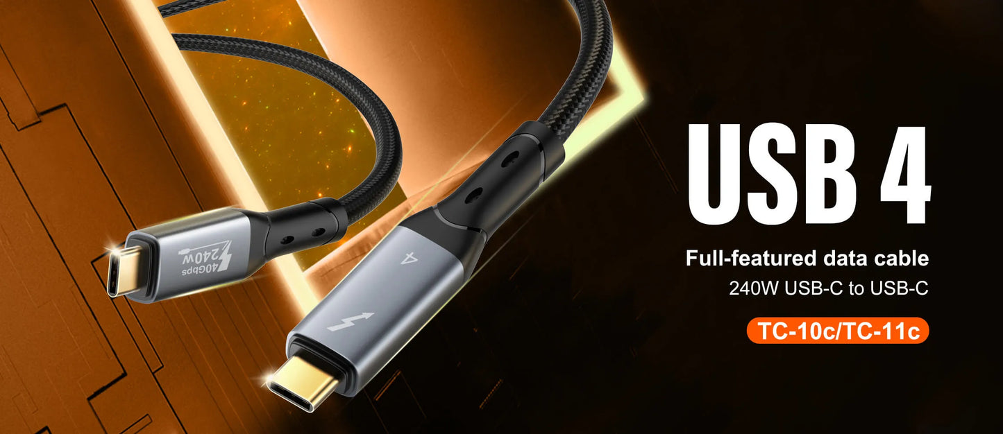Cable LDNIO TC-11C USB-C a USB-C con 240W, 40 Gbps y video 8K/60Hz. 1 m, reforzado y listo para laptops, monitores y consolas.