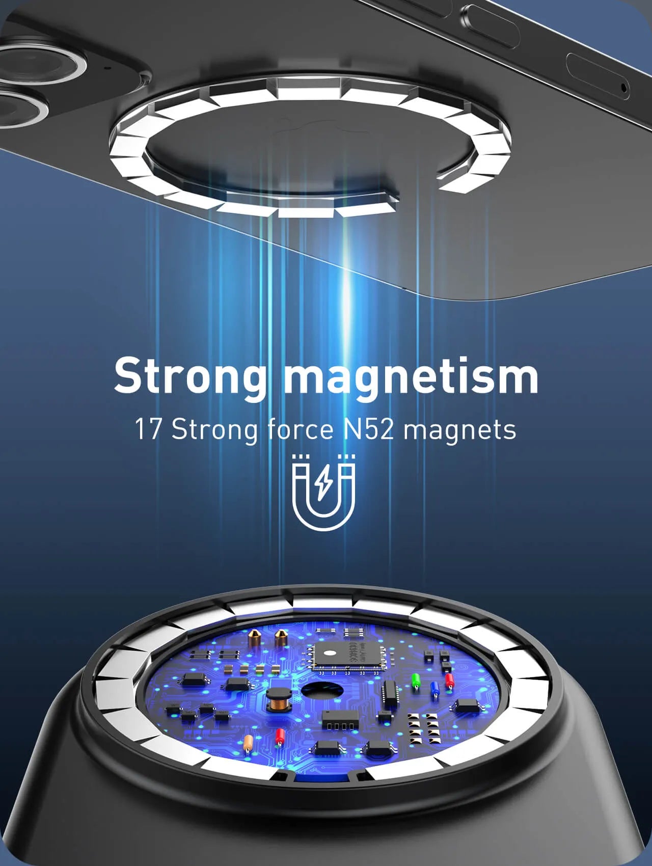 Organiza tu velador/escritorio con la LDNIO WL02: Qi 15W, reloj 2.5W, earbuds 5W, imán N52 y luz LED 3W. Menos cables, más orden.