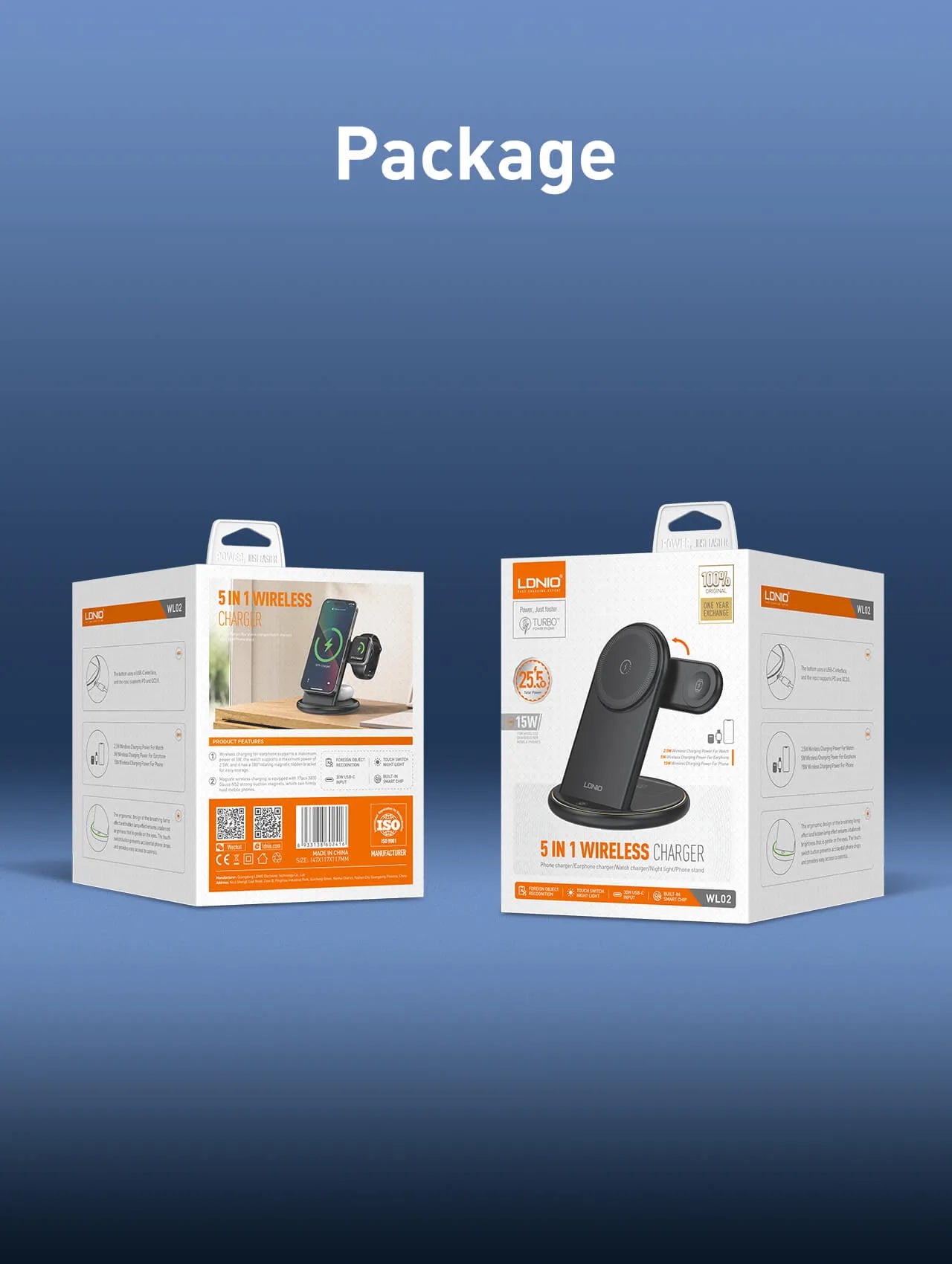 Organiza tu velador/escritorio con la LDNIO WL02: Qi 15W, reloj 2.5W, earbuds 5W, imán N52 y luz LED 3W. Menos cables, más orden.