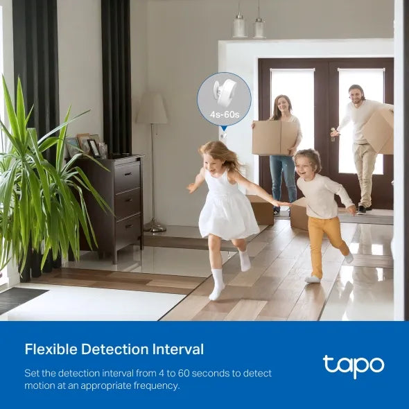 Sensor de movimiento Tapo T100. Automatiza luces y alarmas, recibe notificaciones en tiempo real. Compatible con Hub Tapo H100. ¡Compra ahora!