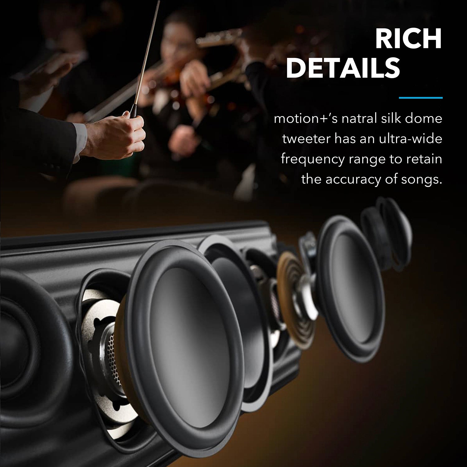🔊 Soundcore Motion+ con sonido Hi-Res, BassUp™ y resistencia al agua IPX7. Disfruta 30W de potencia y hasta 12h de música. ¡Compra ahora!