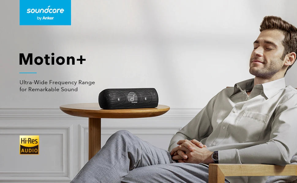 🔊 Soundcore Motion+ con sonido Hi-Res, BassUp™ y resistencia al agua IPX7. Disfruta 30W de potencia y hasta 12h de música. ¡Compra ahora!