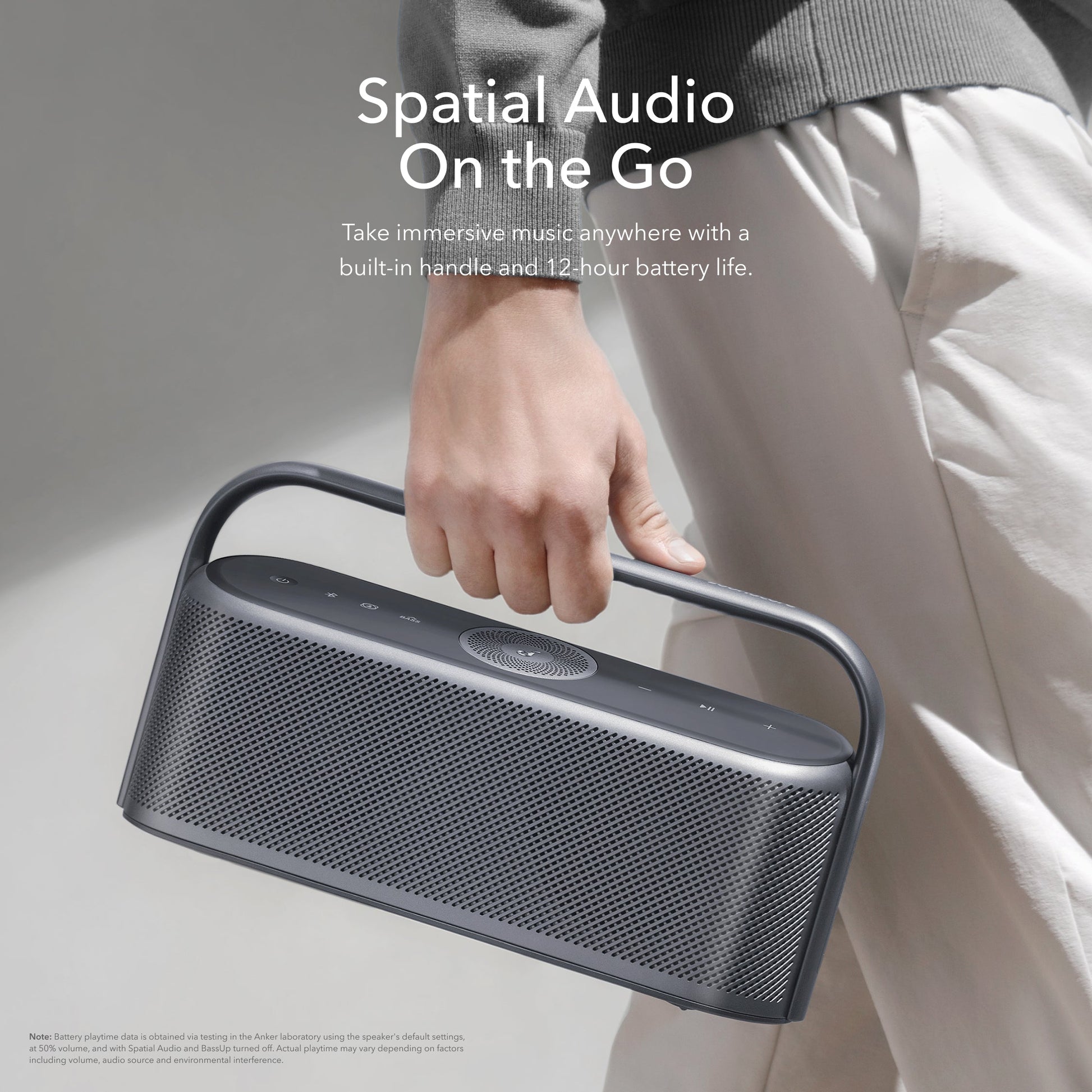 🔊 Parlante Soundcore Motion X600 con sonido espacial Hi-Res, 50W, IPX7, TWS y 12h de batería. Transforma tu espacio en una sala de conciertos. 🚀