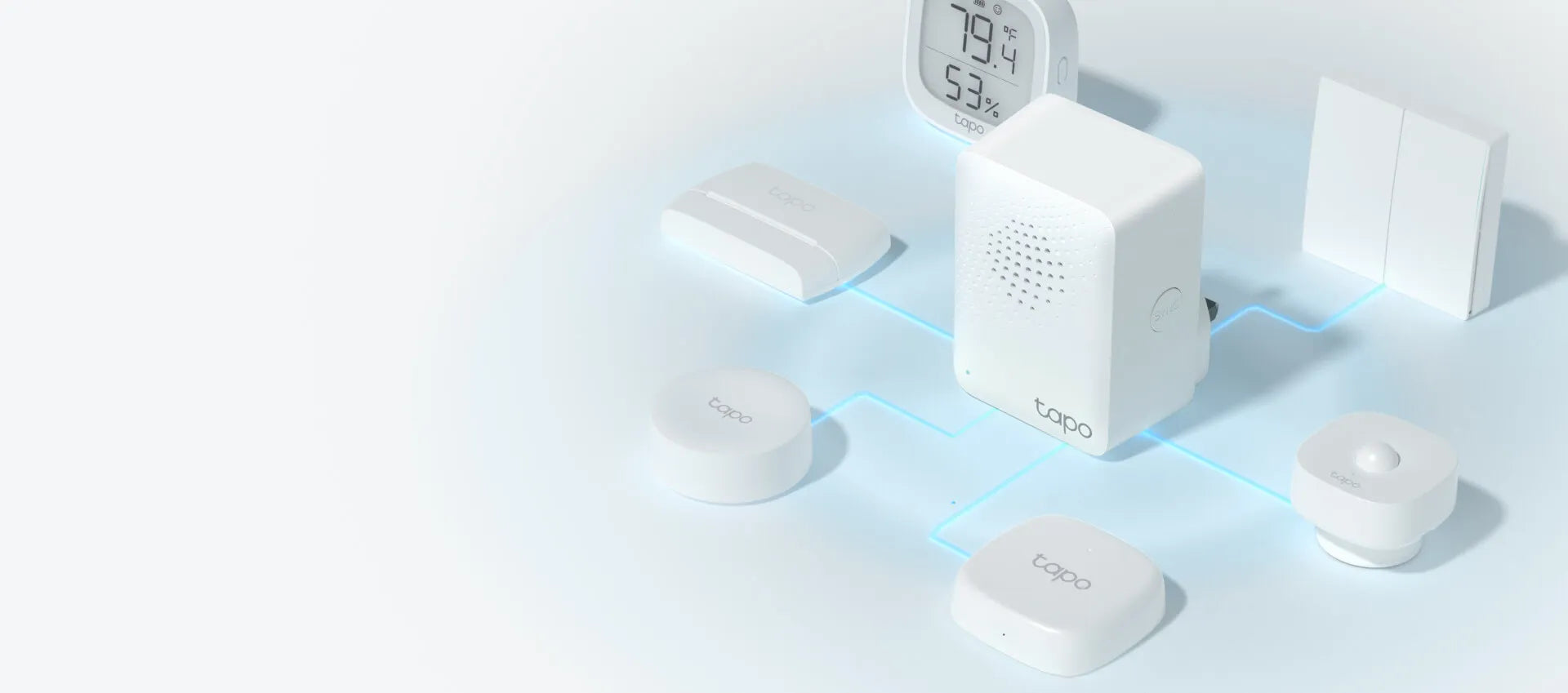 Tapo H100 conecta hasta 64 dispositivos Tapo, actúa como alarma y timbre inteligente. Control total desde la app. ¡Crea tu hogar inteligente hoy!