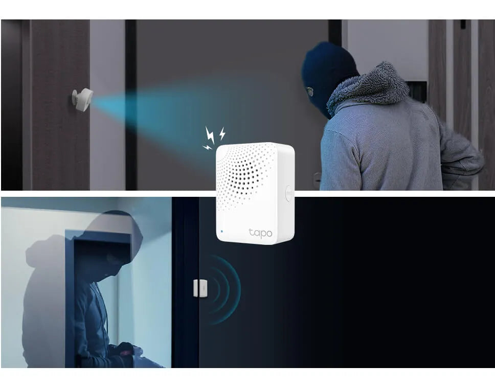 Tapo H100 conecta hasta 64 dispositivos Tapo, actúa como alarma y timbre inteligente. Control total desde la app. ¡Crea tu hogar inteligente hoy!