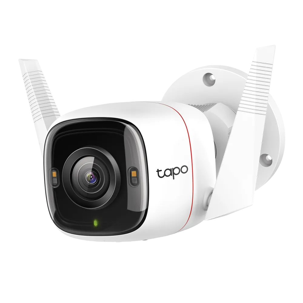 Cámara exterior Tapo C320WS con 2K QHD, visión nocturna a color, conexión Wi-Fi o cable, audio bidireccional, detección y alarma. ¡Compra segura!