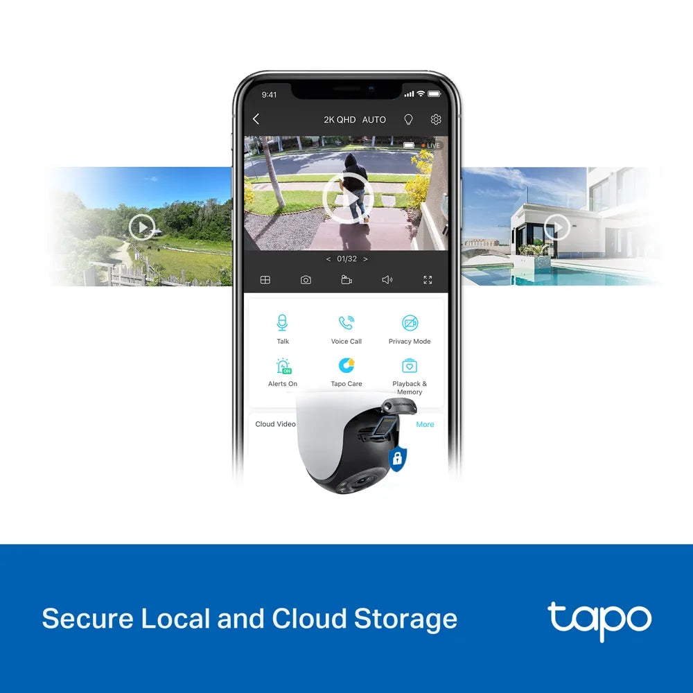Cámara Tapo C520WS: 2K, giro 360°, visión nocturna color, detección IA, alarma personalizada y protección IP66. ¡Seguridad exterior de alto nivel!