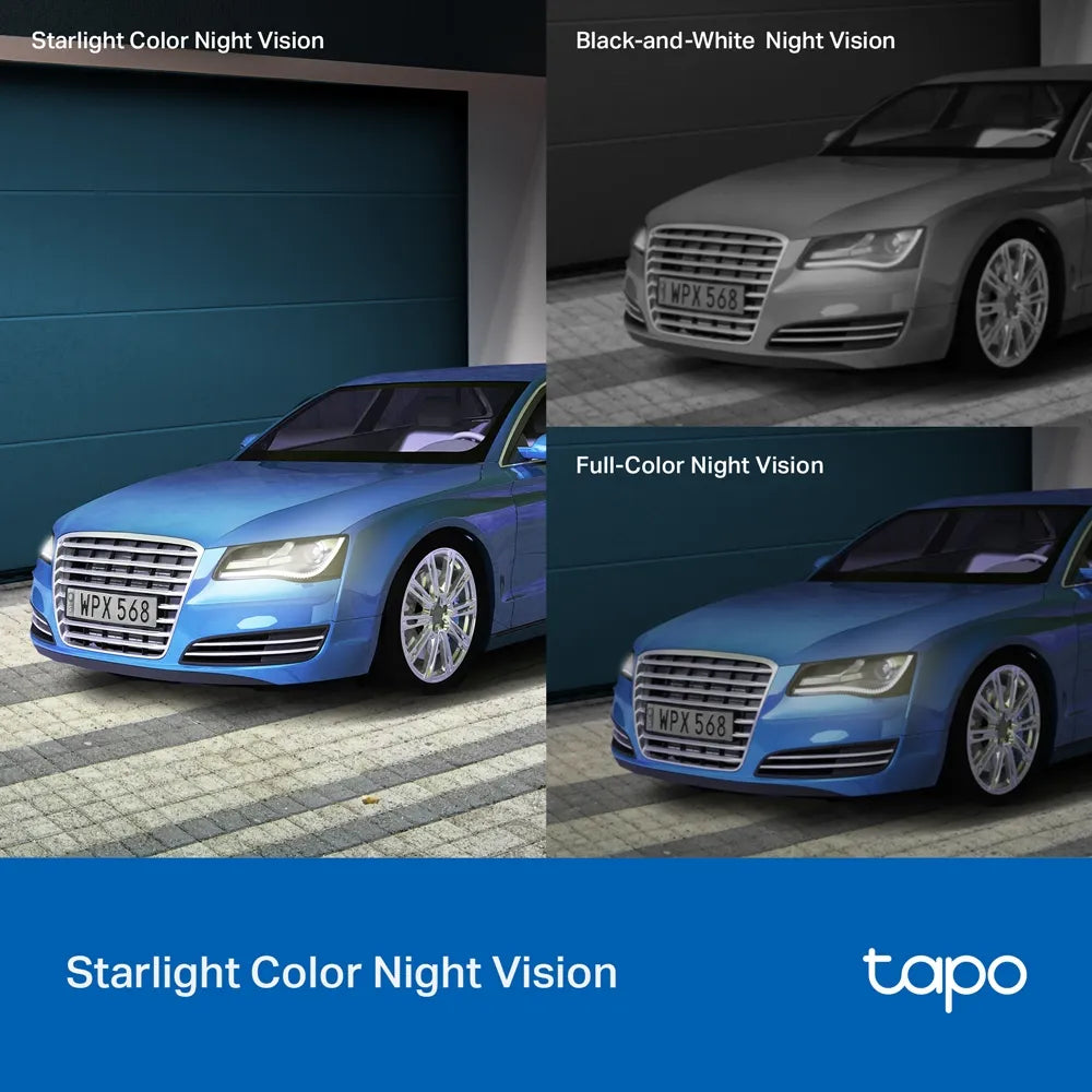 Cámara Tapo C520WS: 2K, giro 360°, visión nocturna color, detección IA, alarma personalizada y protección IP66. ¡Seguridad exterior de alto nivel!