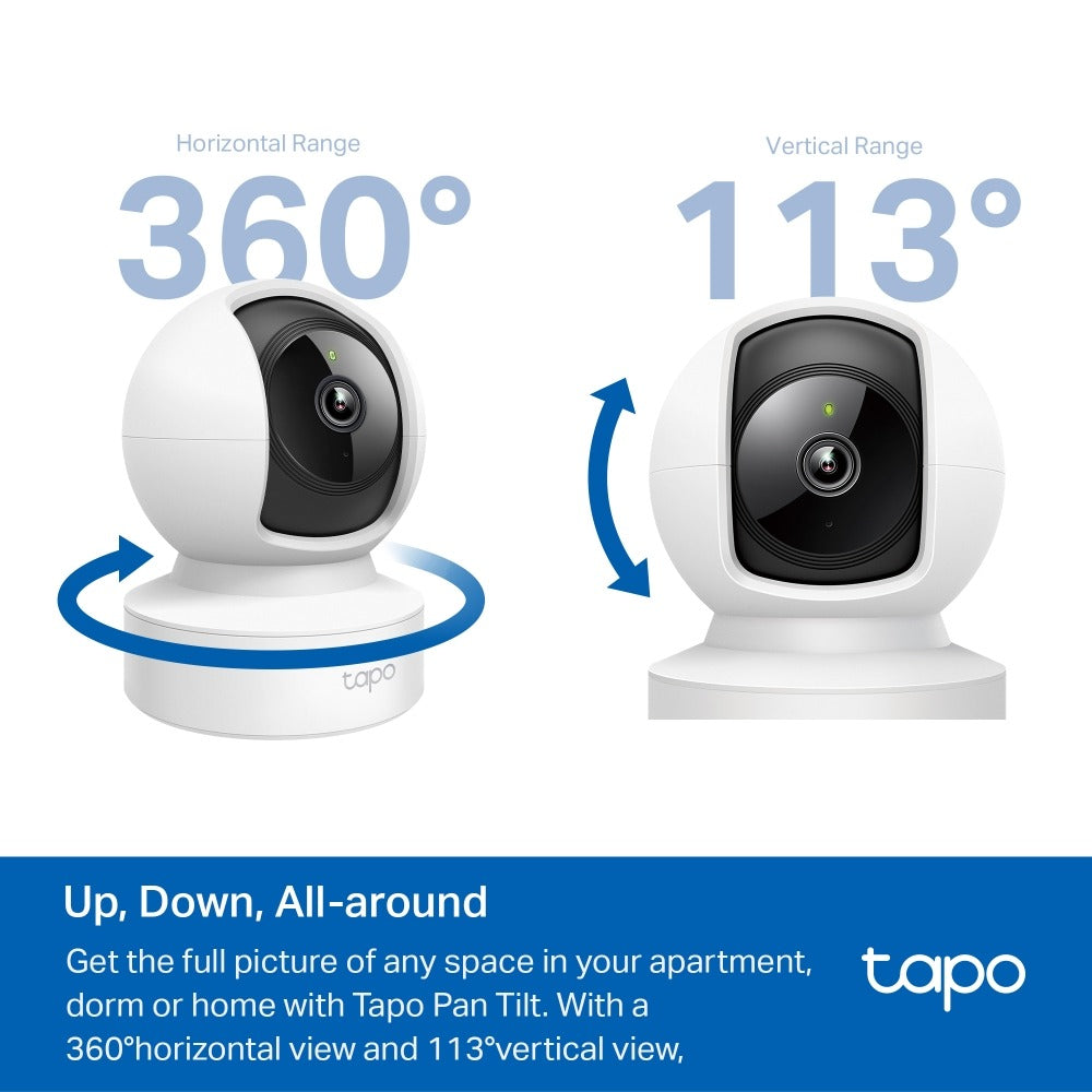 Cámara Wi-Fi TP-Link Tapo C202. Full HD, giro 360°, visión nocturna, detección de movimiento, audio bidireccional y control por voz. ¡Compra ahora!