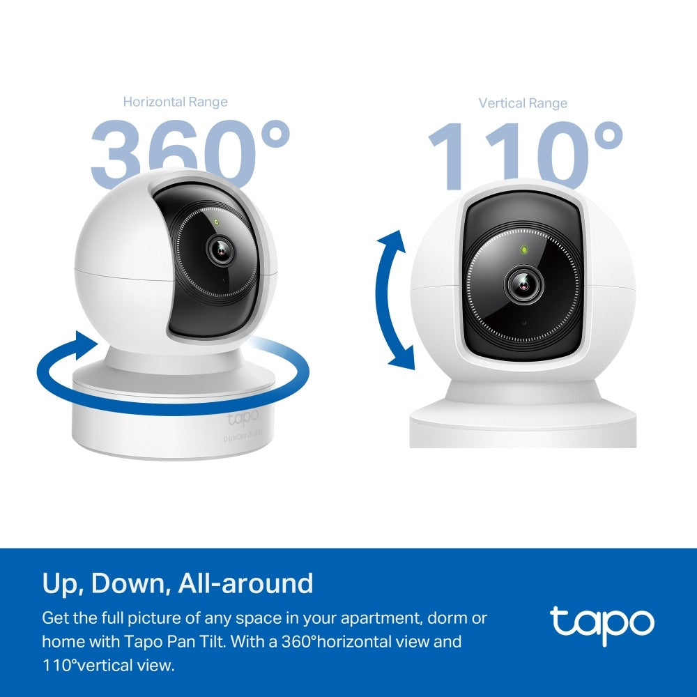 Cámara Wi-Fi Tapo C222 con resolución 2K, giro 360°, detección por IA, audio bidireccional y visión nocturna avanzada. ¡Protección total en tu celular!