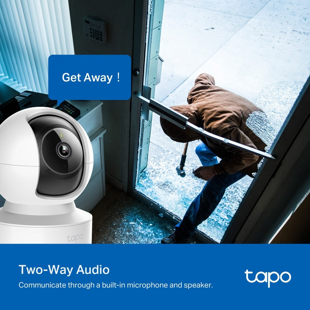 Cámara Wi-Fi Tapo C222 con resolución 2K, giro 360°, detección por IA, audio bidireccional y visión nocturna avanzada. ¡Protección total en tu celular!
