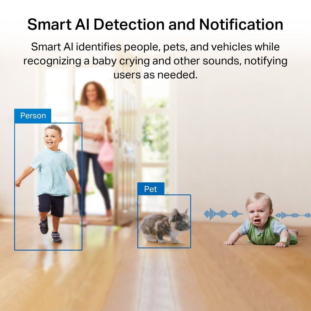 Tapo C225: cámara inteligente 2K con seguimiento, visión a color, modo privacidad, Apple HomeKit y grabación local o en la nube. ¡Compra hoy!