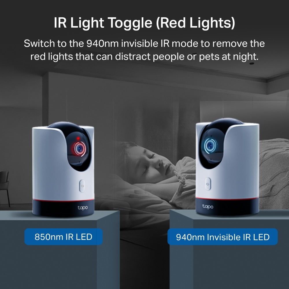 Tapo C225: cámara inteligente 2K con seguimiento, visión a color, modo privacidad, Apple HomeKit y grabación local o en la nube. ¡Compra hoy!